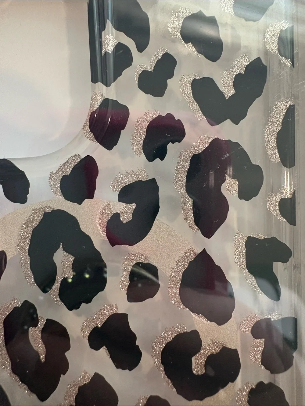 BUNDLE kate spade Black & Silver Leopard iPhone Case with Silver Phone Charm